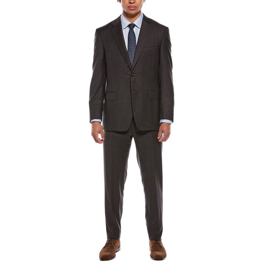 Canali Mens  2Pc Wool Suit, Grey